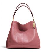 Coach Madison Small Phoebe Shoulder Bag in Leather - Lyst