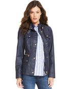 Tommy Hilfiger Coated Leathertrim Jacket - Lyst