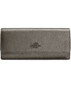 Coach Soft Metal Flap Wallet - Lyst