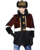DSquared2 Jeweled Camel Wool And Mink Fur Coat - Lyst
