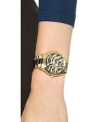 Michael Kors Midnight Safari Slim Runway Watch Gold - Lyst