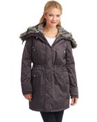 Laundry By Shelli Segal Anorak with Faux Fur Trim - Lyst