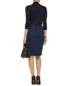 Halston Heritage Pleated Satin Skirt - Lyst