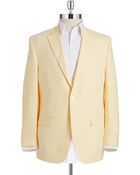 Lauren Ralph Lauren Linen Two Button Blazer - Lyst