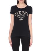 Diesel Logo-Print Cotton-Jersey T-Shirt - Lyst