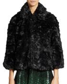 French Connection Faux Fur Coat - Lyst