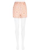 River Island Orange Floral Jacquard High Waisted Shorts - Lyst