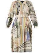 Burberry Prorsum Abstract Floral-Print Smock Dress - Lyst