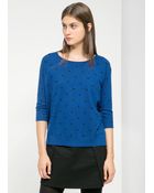 Mango Polka-Dot Wool-Blend Sweater - Lyst