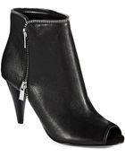 Nine West Laneta Peep Toe Booties - Lyst