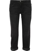 Current/Elliott The Boyfriend Cropped Mid-Rise Jeans - Lyst