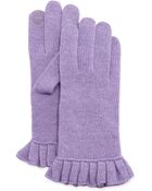 Portolano Cashmere-Blend Ruffle Tech Gloves - Lyst