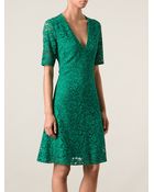 Joseph 'Holly' V-Neck Lace Dress - Lyst