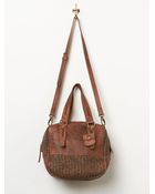 Free People Woven Leather Satchel - Lyst