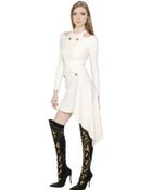 Versace Asymmetrical Silk Cady Dress - Lyst