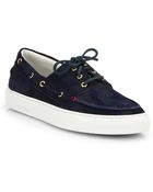 navy leather tennis shoes