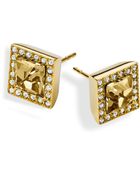 Michael Kors Pavé Square Stud Earrings - Lyst