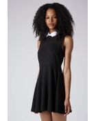 Topshop Collar Flippy Tunic - Lyst