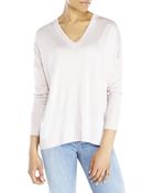 Vince V-Neck Dolman Knit Silk Sweater - Lyst