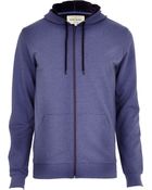 River Island Light Purple Zip Through Hoodie - Lyst