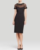 Laundry By Shelli Segal Dress - Short Sleeve Illusion Neck Sheath - Lyst