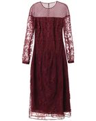 Burberry Prorsum Embroideredtulle Dress - Lyst