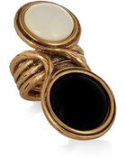 Oscar de la Renta Goldplated Cabochon Ring - Lyst