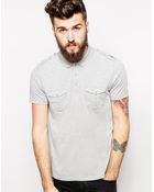 Asos Polo Shirt With Pockets And Epaulettes - Lyst