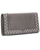 Rebecca Minkoff Charcoal Leather Studded 'Amorous' Clutch - Lyst