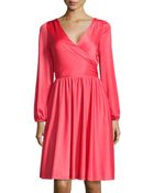 Halston Heritage Crossover Stretch Knit Dress - Lyst