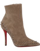 Christian Louboutin Studded Willetta Ankle Boots - Lyst