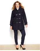 Michael Kors Michael Plus Size Hooded Toggle Coat - Lyst