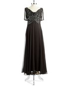 J Kara Petite Beaded Gown - Lyst