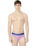 Calvin Klein Dual Tone Logo Hip Briefs - Lyst