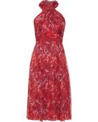 Giambattista Valli Printed Silk-Chiffon Halterneck Dress - Lyst