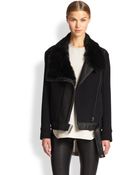 Helmut Lang Inclusion Leather/Lamb Shearling Jacket - Lyst