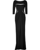 Elie Saab Sheer Panel Evening Gown - Lyst