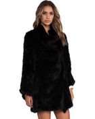 Elizabeth And James Kimono Elijah Rabbit Fur Coat - Lyst