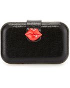 Betsey Johnson Kiss-Closure Box Clutch Bag - Lyst