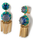 Lele Sadoughi Double-Drop Crystal Fringe Earrings - Lyst