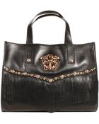 Versace Handbag Palazzo Shopping In Leather With Fringe - Lyst