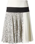 Bouchra Jarrar Pleated Snakeskin Print Skirt - Lyst