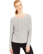 Jones New York Ribbed Cable-Knit Sweater - Lyst