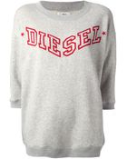 Diesel Printed Sweatshirt - Lyst