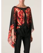 Roberto Cavalli Horse Print Sheer Top - Lyst