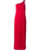 MICHAEL Michael Kors Long One Shoulder Dress - Lyst