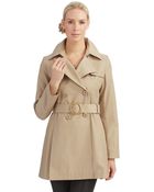 Via Spiga Double Breasted Trench Coat - Lyst