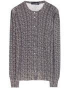 Dolce & Gabbana Printed Wool Cardigan - Lyst