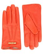 Ted Baker Bow Detail Leather Gloves - Lyst