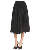 Theory Zeyn Pleated Lace A-line Skirt - Lyst